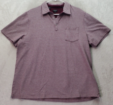 Buffalo David Bitton Polo Shirt Men XL Burgundy Short Sleeve Chest Pocket Collar - £16.19 GBP