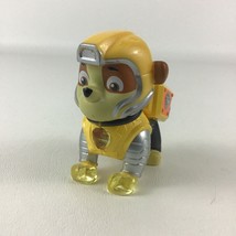 Paw Patrol Mighty Pups Rubble Light Up Figure Dog Nickelodeon Spin Maste... - $22.82