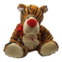 Dan Dee Collector&#39;s Choice Sitting Soft Black Striped Tiger Heart 2012 Plush  - £9.72 GBP