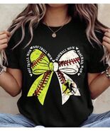 new Baseball Softball MOM TEE Shirt sz XXL 2XL women sport fan balls bow... - $326.02 MXN