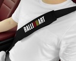 Ralliart Embroidered Logo Car Seat Belt Cover Seatbelt Shoulder Pad 2 pcs - £10.19 GBP
