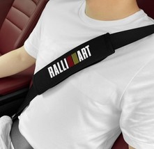 Ralliart Embroidered Logo Car Seat Belt Cover Seatbelt Shoulder Pad 2 pcs - £10.17 GBP