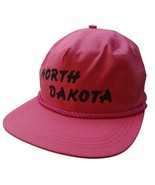 Vintage North Dakota Spellout Adjustable Nylon Ball Cap Hat - $11.83