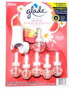 Glade Plugins Scented Oil 1 Warmer 6 Refills Joyful Citrus &amp; Daisies Gra... - $43.89 CAD