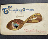 Thanksgiving Greeting Spoon Turkey Embossed Vintage Postcard PC1 - $22.99