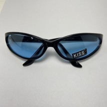 Kiss Womens Classic Black Blue Lens Cat Eye Sunglasses Hand Polished Frames - £8.67 GBP