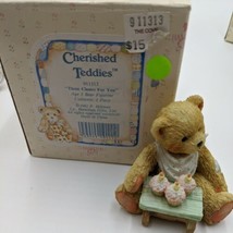Cherished Teddies - Three Cheers For You - Age 3 Bear with Cupcakes #911313  - £11.41 GBP