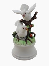 Vintage Royal Crown Musical Porcelain Doves Figurine Music White Wind Up - £14.01 GBP