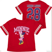 Minnie Mouse Cute Sport Pose Youth Girl&#39;s T-Shirt Red - £19.25 GBP