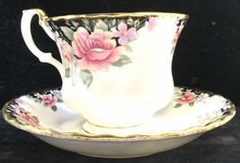 Royal Albert Concerto - Victoriana Rose Porcelain Teacup &amp; Saucer PICK1 - £43.96 GBP