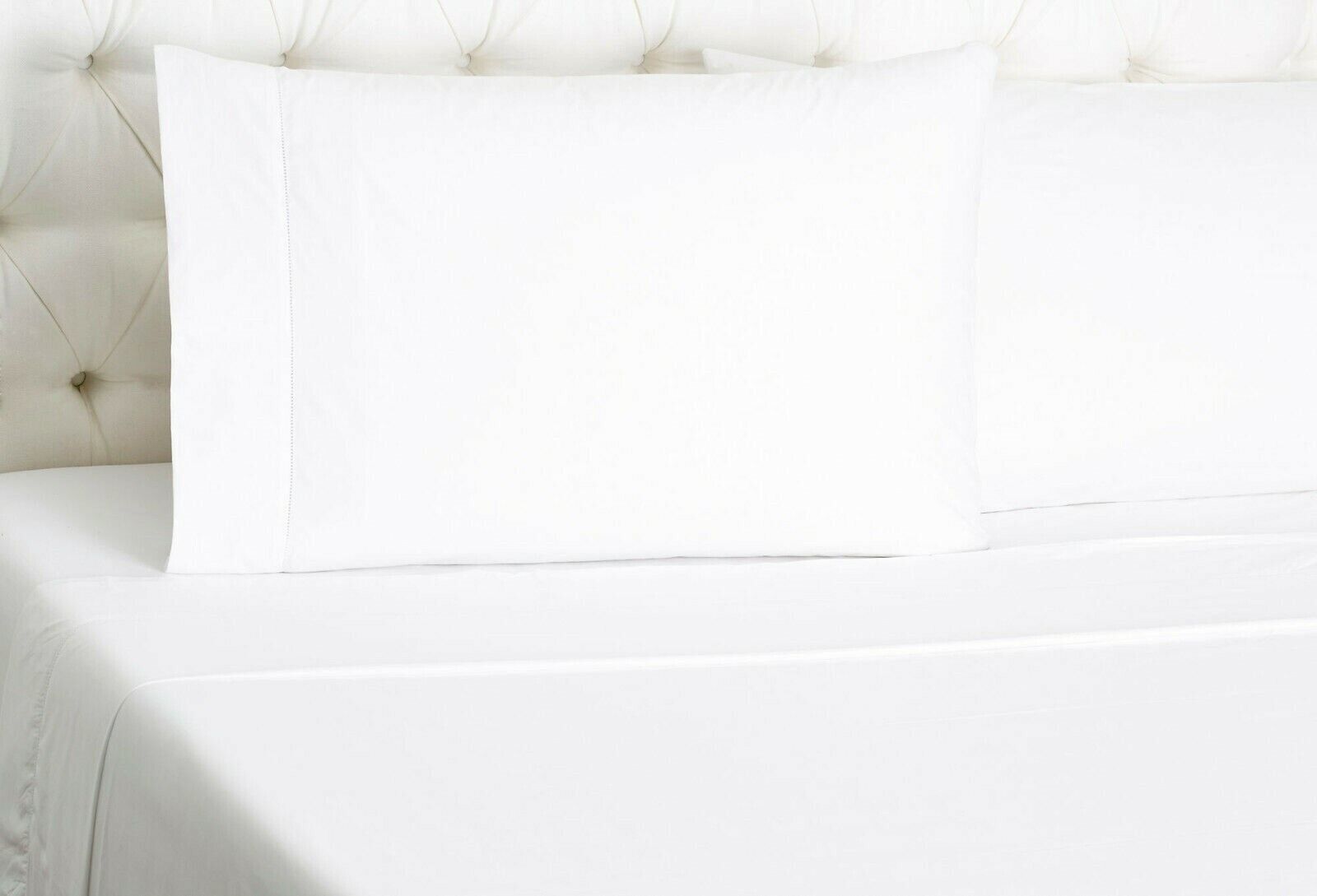 Sferra Leonardo White Queen Sheet Set 4 PC Solid 100% Cotton Percale Italy NEW - $285.00