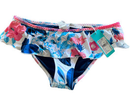 Seafolly Tropical Vacay White Floral Skirted Bikini Swimsuit Bottom NWT ... - $14.55