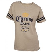 Corona Extra Official Cerveza Women&#39;s Football T-Shirt Beige - £22.42 GBP