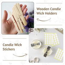 Candle Wicks for Candle Making 120 Pcs with 120 Pcs Wick Stickers and 10... - $410.74 MXN