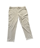 Chico&#39;s Faux Leather Jeans Women&#39;s Size XL (Chicos Sz 3) Ivory Pants Ins... - $258.42 MXN