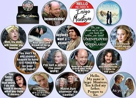 The Princess Bride Movie Metal Button Assortment of 17 Ata-Boy YOU CHOOS... - $1.50