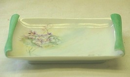 Footed Porcelain Decorative Dish Floral Designs - £10.27 GBP