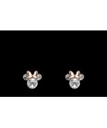 Disney Birthstone Stud Minnie Mouse Earrings Earrings April-Two Tone (a) - £71.21 GBP