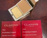 2 Clarins Everlasting Compact Long Wearing Foundation + #116.5 Coffee NI... - £15.86 GBP