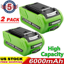 2Pack 6.0Ah 40 Volt G-Max Battery For Greenworks 29472 29462 29462 29252 20202 - £131.88 GBP