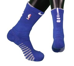 Men's NBA Authentics Nike Detroit Pistons Basketball Team Issued Crew Socks (Blu - £28.09 GBP