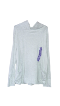 Womens Pullover Top Shirt Soft Cowl Neck Top Long Sleeve Heather Gray XX... - £38.93 GBP