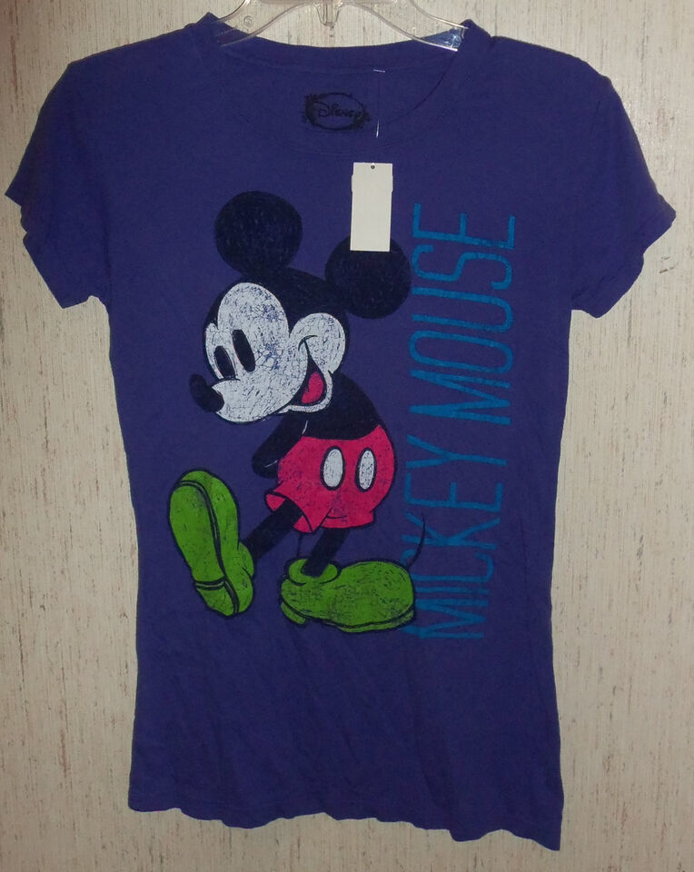 NWT WOMENS Disney Mickey Mouse PURPLE NOVELTY T-SHIRT SIZE M - $18.65