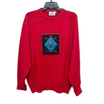 Vintage Clan Royal Lambswool Golf Crewneck Sweater Made in Scotland Red Size 44 - £33.48 GBP