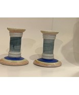 Pair Stoneware  Candlestick Holders 4” - $31.54 CAD