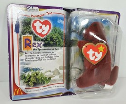 Ty Teenie Beanie Baby Rex Dinosaur Trio McDonald&#39;s Brand New In Box - $9.85