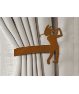 Lodge Theme Deer Bust Drapery Holdback in Black Rust or Unpainted - $39.00