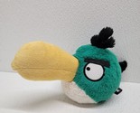 Angry Birds Hal Toucan Plush Green 2010 Commonwealth NO SOUND 4&quot; x 8&quot; - £11.56 GBP
