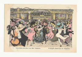 Vintage French Postcard: Xavier Sager Postcard Erotic Night Festival BAL... - $22.49