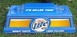 Miller Lite Beer Billiards Pool Table Hanging Light Sign 45&quot;x19&quot;x15&quot; Bar... - £188.28 GBP