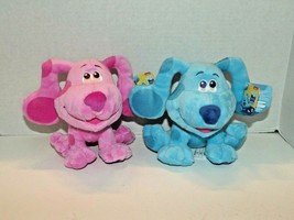 Set of Blue&#39;s Clues &amp; You Plush Toy Dolls Blue &amp; Magenta New With Tags 7... - £19.60 GBP