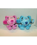 Set of Blue&#39;s Clues &amp; You Plush Toy Dolls Blue &amp; Magenta New With Tags 7... - £19.46 GBP