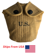 U.S WW2 M1910 Canteen Water Bottle Webbing Gear Canvas Cover Reproductio... - £18.22 GBP
