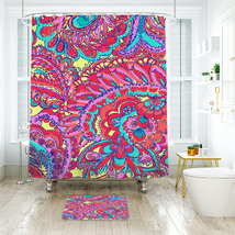 Lilly Pulitzer Feelin Groovy Shower Curtain Bath Mat Bathroom Waterproof Decor - £18.08 GBP+