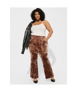 Torrid Full Length Crushed Velvet Pocket Flare Leg Pants Root Beer Size ... - $61.54 CAD