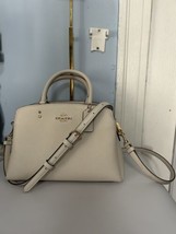 Coach Mini Lillie Carryall Purse Leather Chalk Cream Off-White Crossbody Handbag - £92.48 GBP