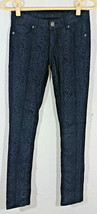 Rue 21 Juniors Jeans Size 1 2 Black Snake Skin Animal Print Super Skinny Denim - $9.99