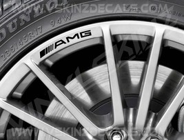 Mercedes AMG Logo Wheel Rim Decals Kit Stickers Premium Quality 5 Colors... - £9.55 GBP