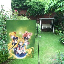 Sailor Moon and Friends Garden Flag 12&quot; x 18&quot; - £14.22 GBP