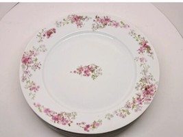 Haviland Limoges France Plates Pink Roses Cherry Blossom Set Of 3 - $30.96