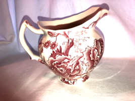 Johnson Brothers Red Pink 8 oz Pitcher  English Chippendale Pattern - £70.39 GBP