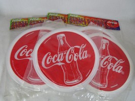 7 Coca Cola Coke Frisbee Flexible Toy Vintage 90s Soda Promo Flex Soupleflyer - £11.64 GBP