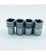 Snap-on Set Of 4 Shallow Sockets 1/2” Drive 12 Point (1/2”, 5/8”, 9/16”,... - $54.99