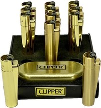 1x Full Size Refillable (GOLD) Metal Clipper Lighter W/ Gift Box *Free Shipping* - £11.78 GBP