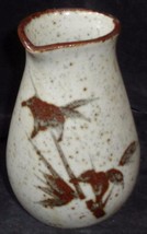 Wonderful Vintage Pottery Cream Pitcher - Speckled Finish - Leafy Pattern - VGC - £11.84 GBP