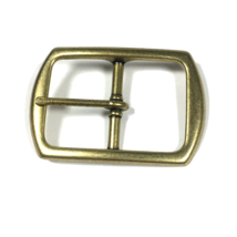 Vintage Replacement Belt Buckle Fits 1.2&quot; Simple Basic Brass 2A - £5.40 GBP